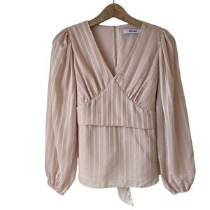 DO+BE Chiffon Striped Dressy Blouse XS